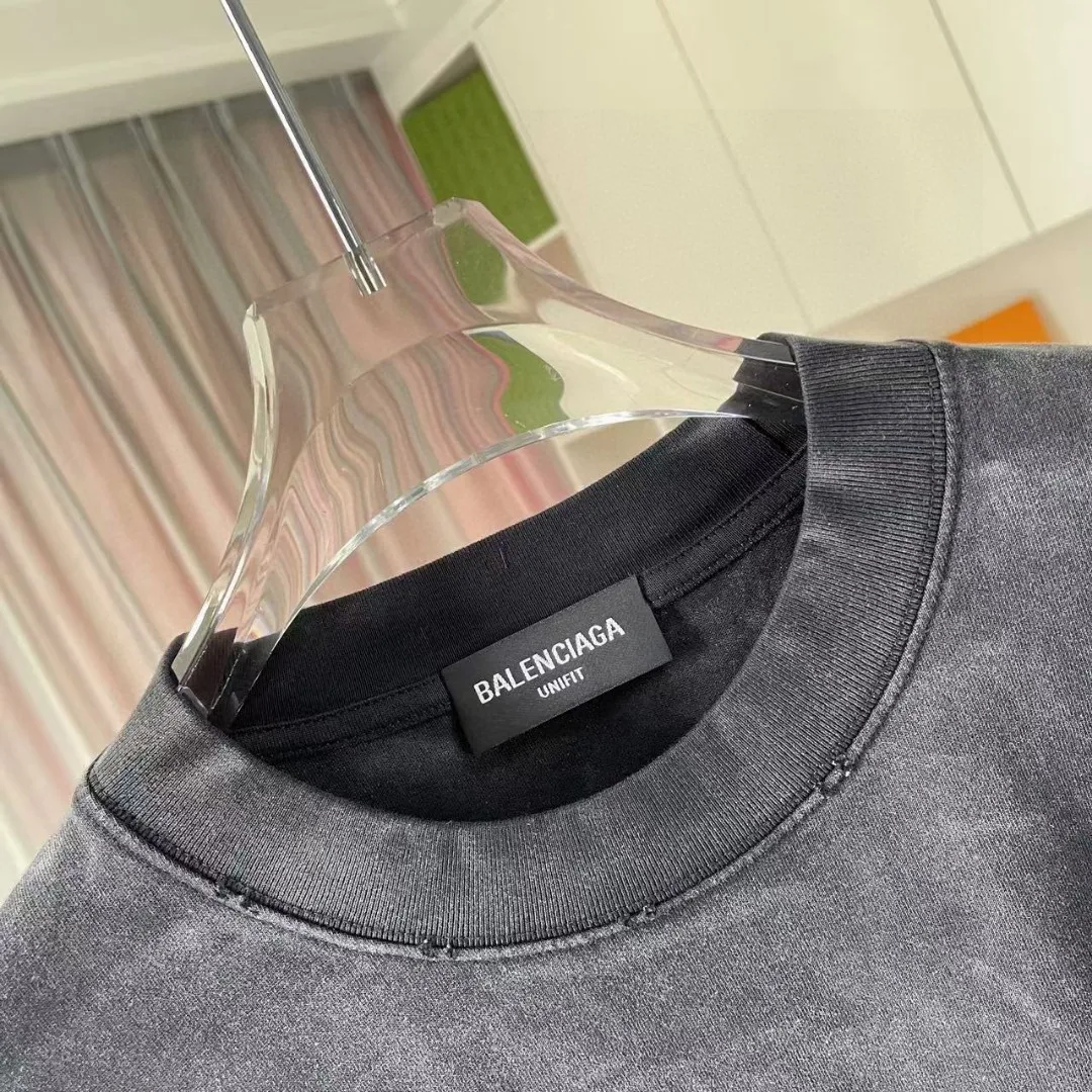 BALENCI*GA 2025 New Arrival logo 320g T Same Style Size：S M L XL XXL ：Black White Red Black